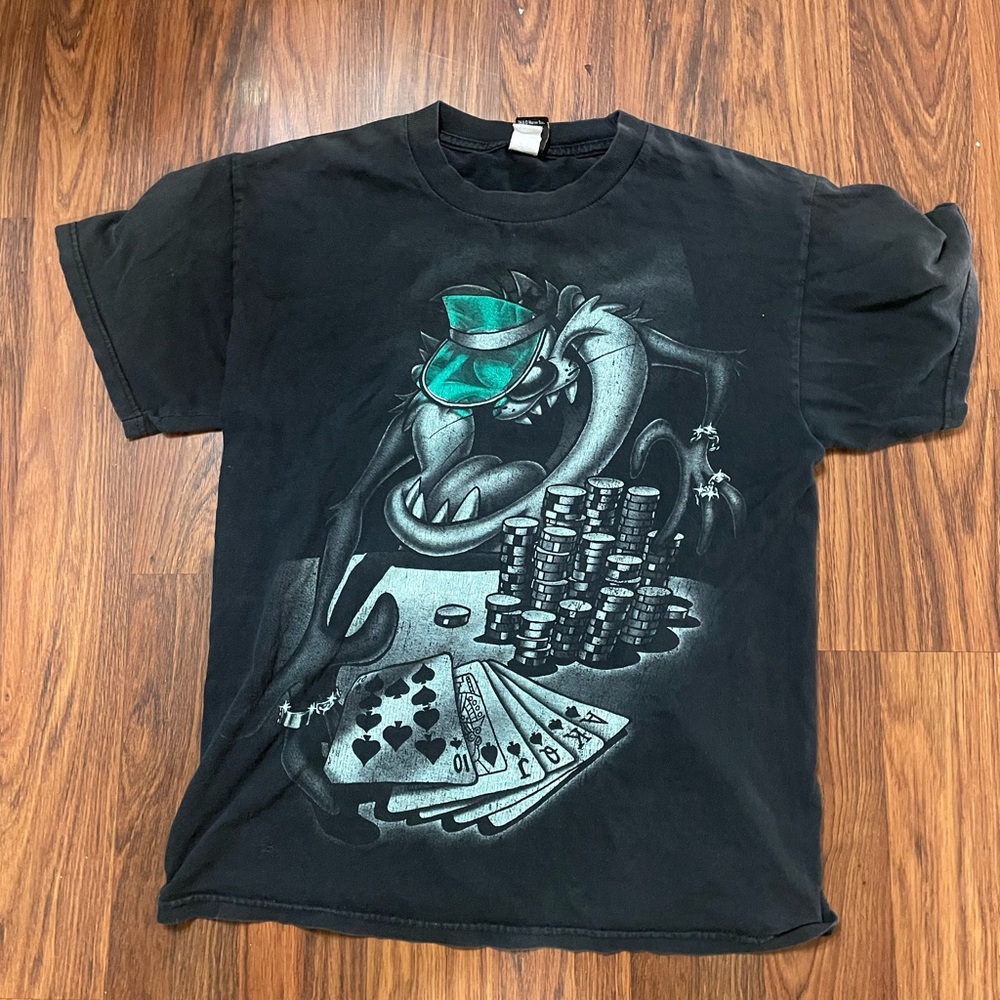 🔥🔥 Vintage Taz Poker T-Shirt 🔥🔥